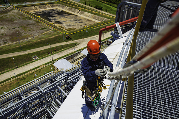 corso lavori in quota azienda elettrica Siniscola