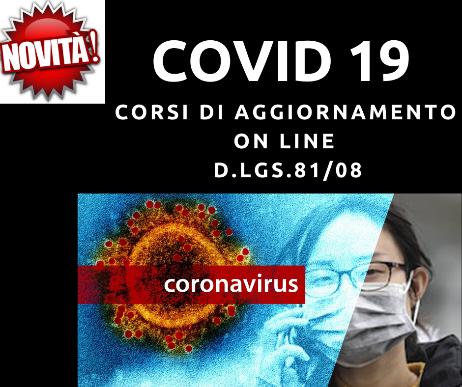 COVID 19 - CORSO FORMAZIONE PER ADDETTO E RESPONSABILE/PREPOSTO SANIFICAZIONE- CORSO SPECIALISTICO COVID MANAGER - AGGIORNAMENTO ON LINE - BOX SICUREZZA - Per Informazioni Numero Verde 800-089590